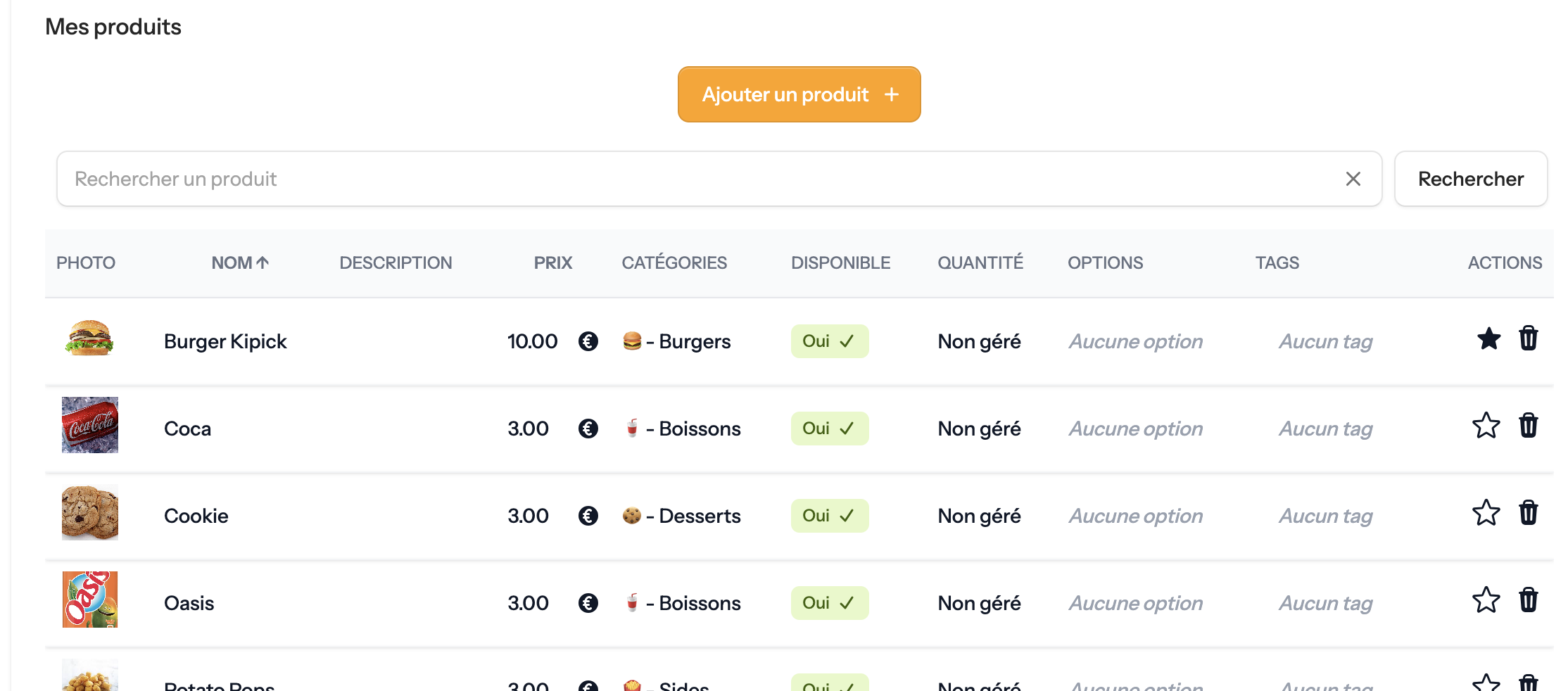 Products management preview